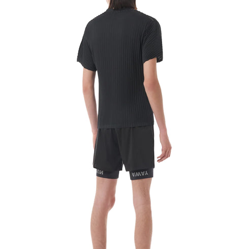 Satisfy AuraLite Pleated T-Shirt Black 11043-00001 degliuberti 4