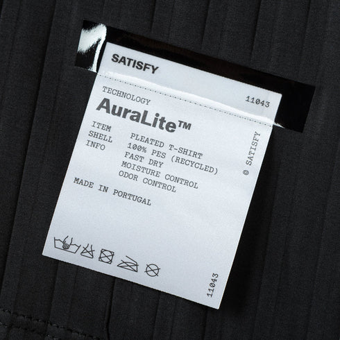 Satisfy AuraLite Pleated T-Shirt Black 11043-00001 degliuberti 7