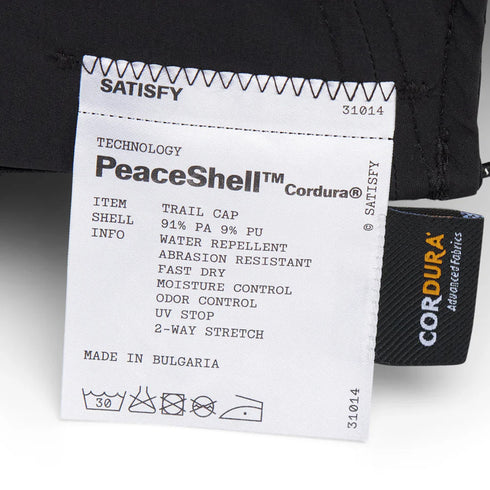 Satisfy PeaceShell Cordura Trail Cap Black Black degliuberti 4