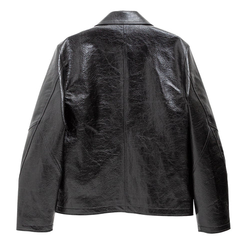 Sefr Duke Jacket Faux Memory Leather Black MSS25DUKEFAU-1 Back Degli Uberti