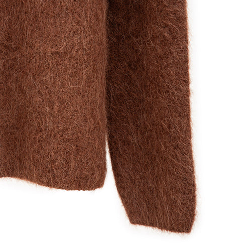 Séfr Haru Sweater Chocolate Brown Alpaca MFW24HARU Degli Uberti