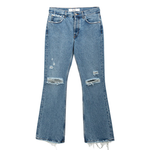 Sefr Rider Cut Jeans Trashed Mid Blue MFW24RIDERCUT-1 Front Degli Uberti