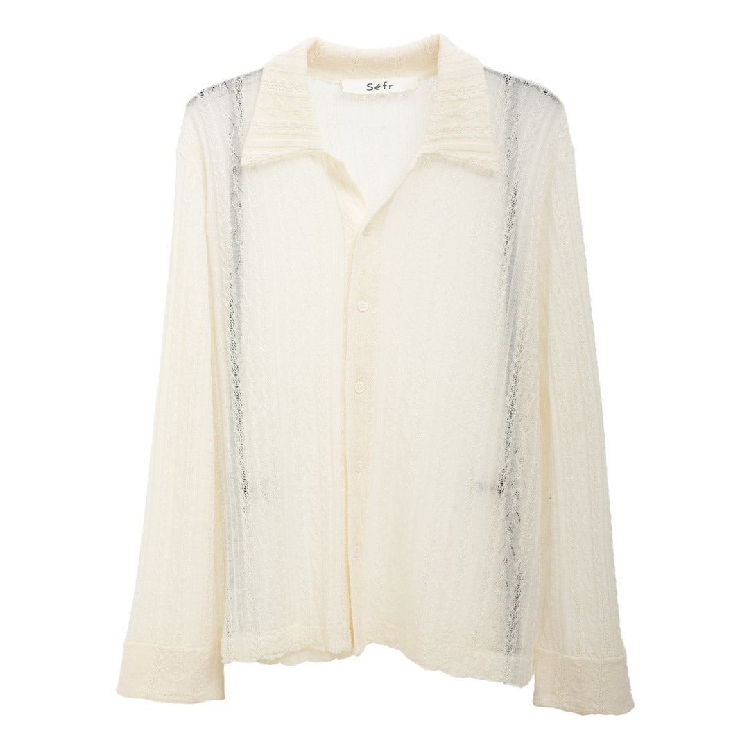 Séfr Riku Shirt Pure White Wool – Degli Uberti