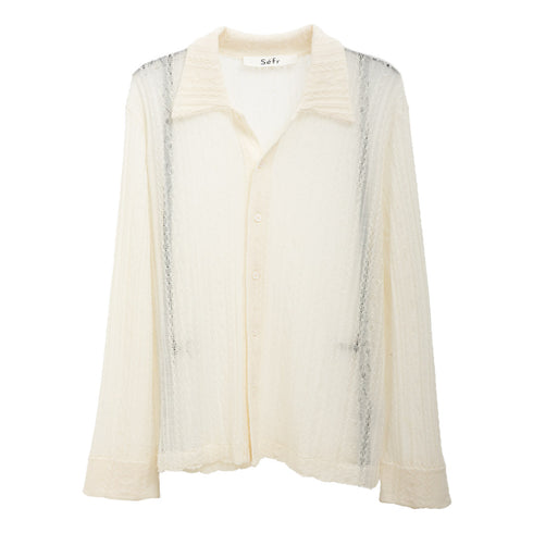 sefr-riku-shirt-pure-white-wool-MFW24RIKU Front Degli Uberti