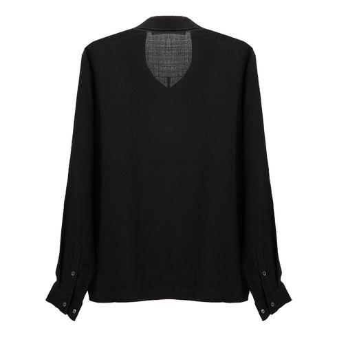 Séfr Sense Shirt Black Crepe MFW24SENSE Back Degli Uberti