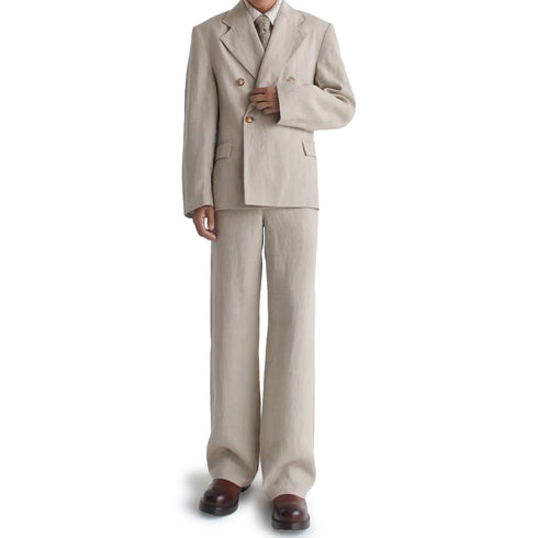 Séfr Donovan Blazer Beige Concrete Linen degliuberti 1