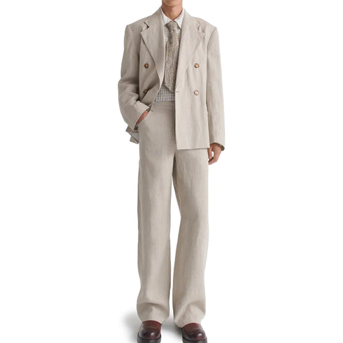 Séfr Donovan Blazer Beige Concrete Linen degliuberti 2