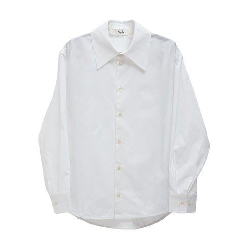Séfr Trino Shirt White Fine Poplin MFW25TRINOWHI-1 degliuberti 1