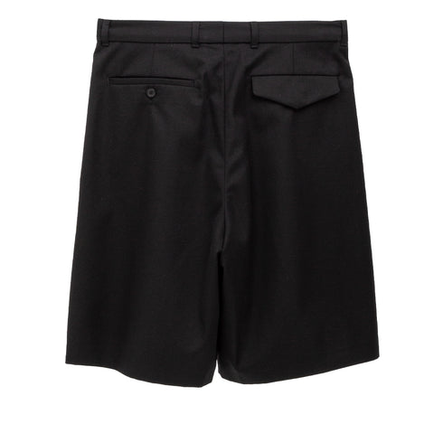 Lownn Wide Short Black Gabardine Cotton SS25-WIDESH-834.601 834.601 20786521 Back Degli Uberti