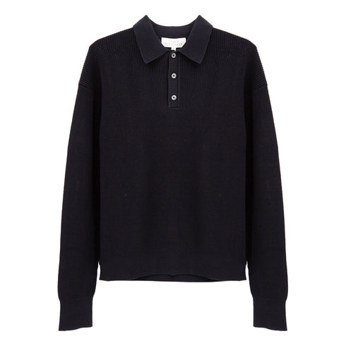 Studio Nicholson Bourne Polo Shirt Darkest Navy SNM-1303 Degli Uberti