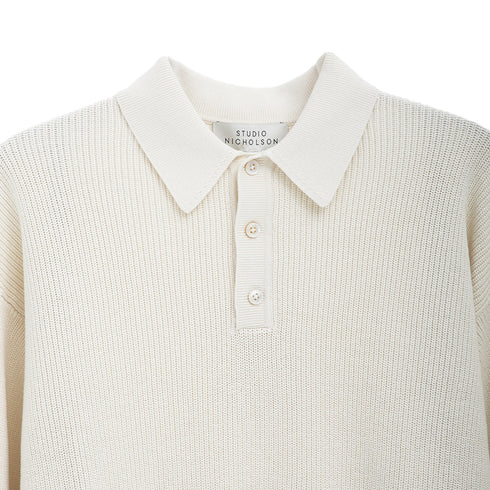 Studio Nicholson Bourne Polo Shirt Parchement SNM-1303 Degli Uberti