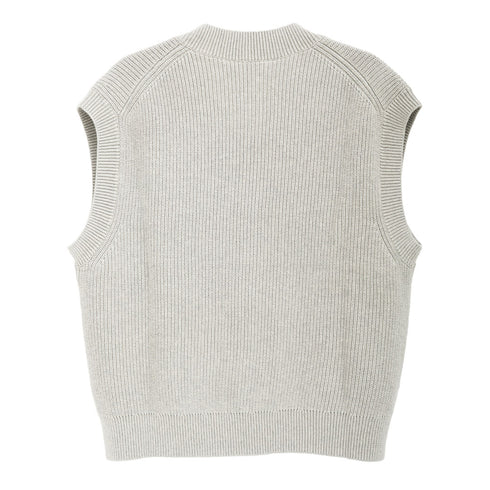 Studio Nicholson Culkin Vest Grey Marl SNM 1305 Degli Uberti