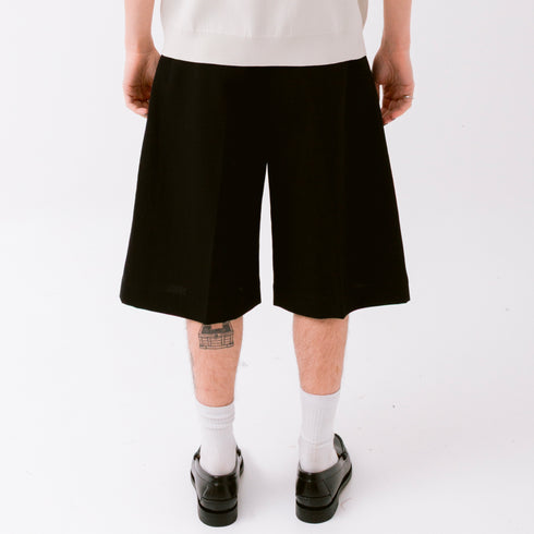 Studio Nicholson Fowld Short Black SNM-1187 5063478015360 Fit Back Degli Uberti