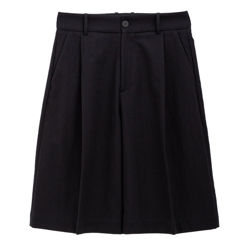 Studio Nicholson Fowld Short Black SNM-1187 5063478015360 Front Degli Uberti