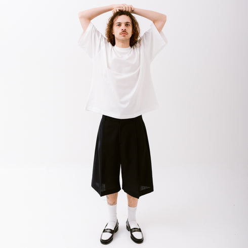 Studio Nicholson Fowld Short Darkest Navy SNM-1187 5063478015421 Fit Front Degli Uberti