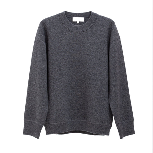 Studio Nicholson Moray Sweater Charcoal Marl SNM-1394 5063478049327 Front Degliuberti