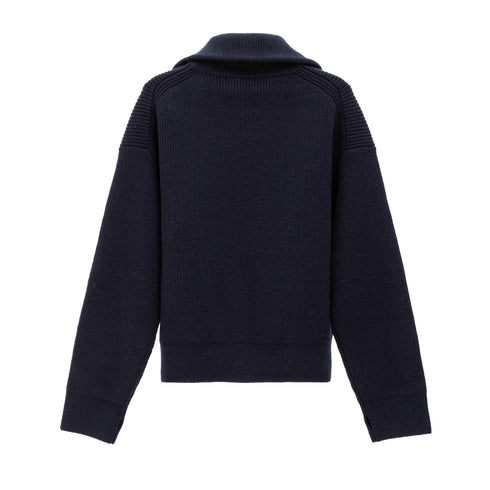 Studio Nicholson Nash Knit Darkest Navy SNM-1295 5063478052259 Back Degliuberti