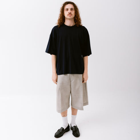 Studio Nicholson Piu T-Shirt Darkest Navy SNM-1327 Fit Front Degli Uberti