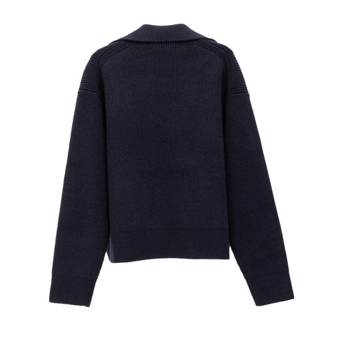 Studio Nicholson Sandos Knit Darkest Navy SNM-1291 5063478051597 Back Degliuberti