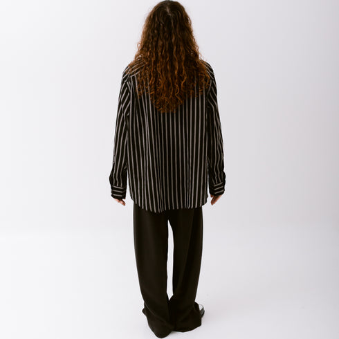 Studio Nicholson View Shirt Darkest Navy SNM 1126 Fit Back Degli Uberti