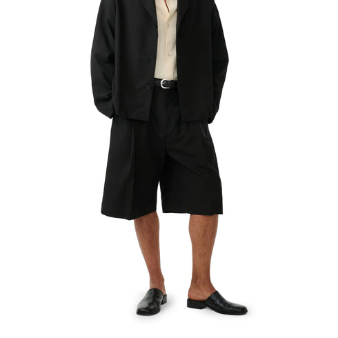 Studio Nicholson Fowld Shorts Black SNM-1187 degliuberti 2