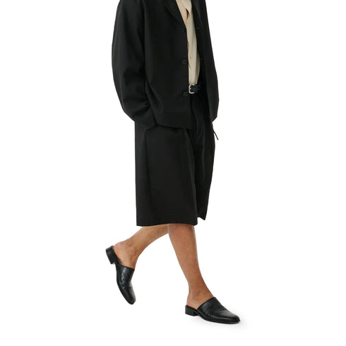 Studio Nicholson Fowld Shorts Black SNM-1187 degliuberti 3