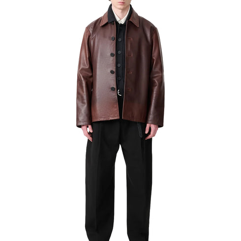 Studio Nicholson Landau Jacket Chestnut SN-1825 degliuberti 2
