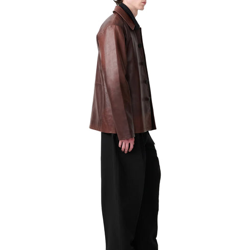 Studio Nicholson Landau Jacket Chestnut SN-1825 degliuberti 3