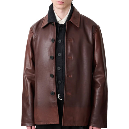 Studio Nicholson Landau Jacket Chestnut SN-1825 degliuberti 5