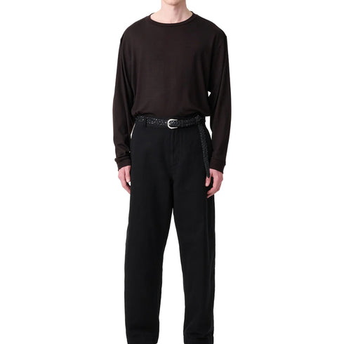 Studio Nicholson Pinhas Long Sleeve Jersey Black Grape SNM-1604 degliuberti 2