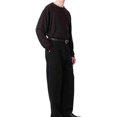 Studio Nicholson Pinhas Long Sleeve Jersey Black Grape SNM-1604 degliuberti 3