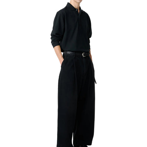 Studio Nicholson Puch Wide Leg Denim Washed Black SNM-1244 degliuberti 3