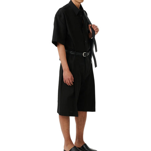 Studio Nicholson Sanko Shirt Black SNM-1267 degliuberti 3