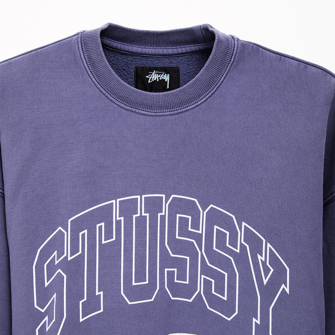 Stussy Varsity Oversized Crew Washed Blue – Degli Uberti