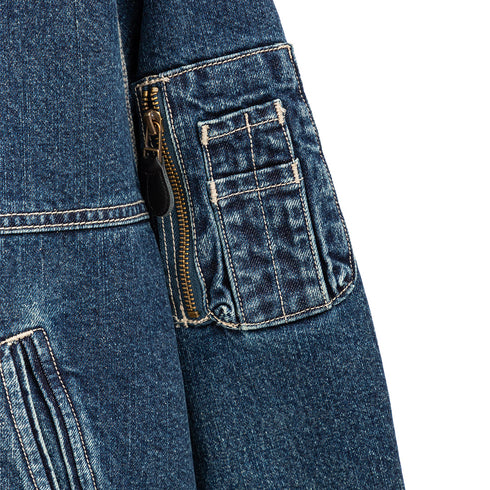 Thisisneverthat Denim Bomber Jacket Blue TN243DOWLS01 Degli Uberti