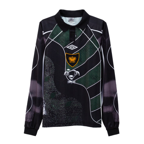 Umbro 95/96 Ls Polo Dark Green Black UBMW0403FA252 2000290845044 Front Degliuberti