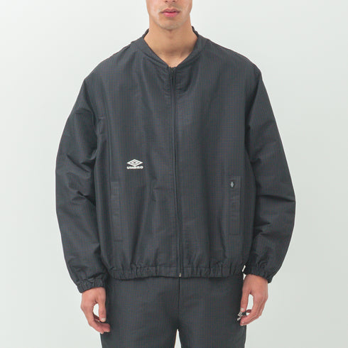 Umbro Check Bomber Jacket Navy Dark Brown UBMW0263FA166 2000277700052 Fit Front Degli Uberti