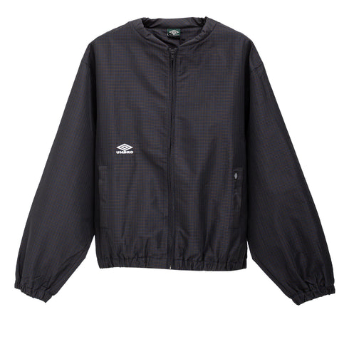 Umbro Check Bomber Jacket Navy Dark Brown UBMW0263FA166 2000277700052 Front Degli Uberti