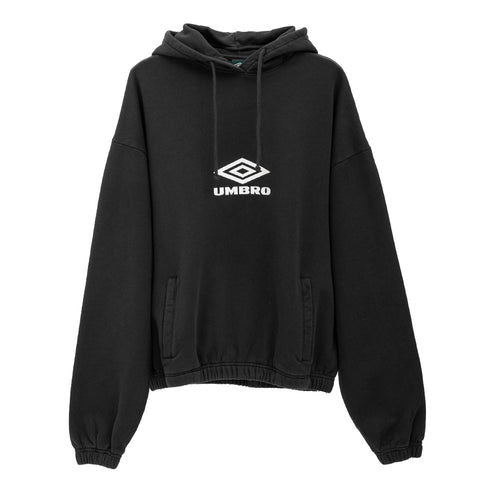 Umbro OG Logo Mask Hoodie Washed Black UBMW0216FA147 2000277777047 Front Degli Uberti