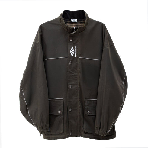 Umbro Trainer Waxed Jacket Dark Olive UBMW0333FA208 2000290872040 Front Degliuberti