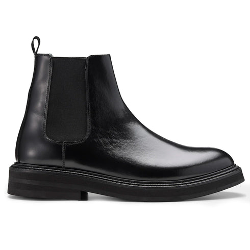 Vinny’s Officer Chelsea Black Nappa Leather 159-03-999 574003905074 Front Degliuberti