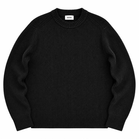 When We Work Overtime Knit Black degliuberti 1