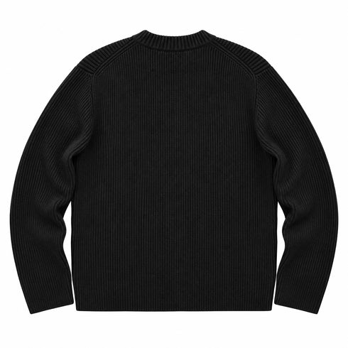 When We Work Overtime Knit Black degliuberti 2