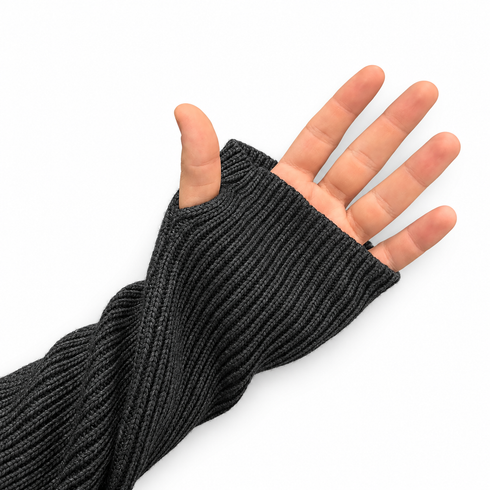 When We Work Overtime Knit Black degliuberti 3