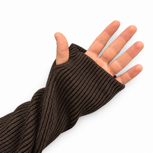 When We Work Overtime Knit Chocolate degliuberti 3