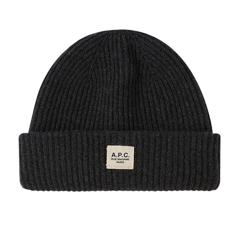 A.P.C. James Knit Cap Anthracite Chine WVBBR-M25071 Degli Uberti