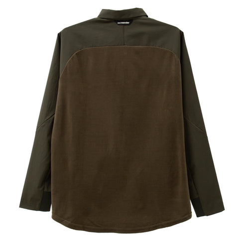 And Wander Fleece Base LS Shirt Khaki 5742254323 Degli Uberti