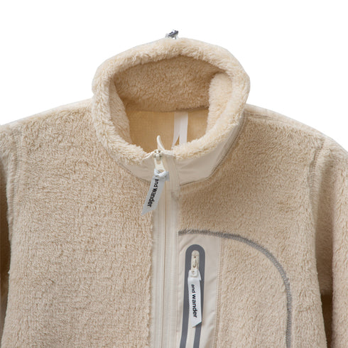 And Wander High Loft Fleece Jacket Off White 5742241316 Degli Uberti