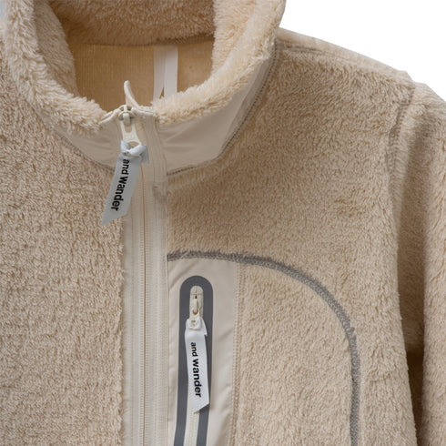 And Wander High Loft Fleece Jacket Off White 5742241316 Degli Uberti