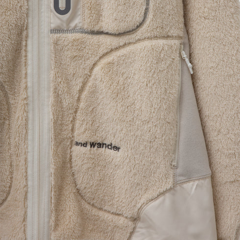 And Wander High Loft Fleece Jacket Off White 5742241316 Degli Uberti